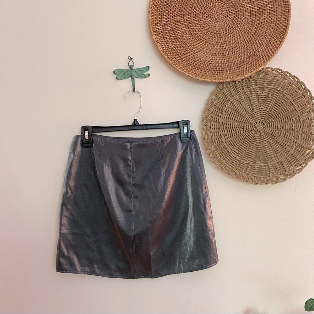 Metallic High Rise Mini Skirt - Picture 6 of 7